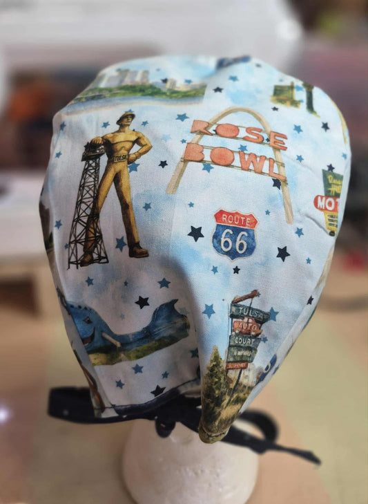 Route 66 Tulsa Icons Surgery Scrub Cap