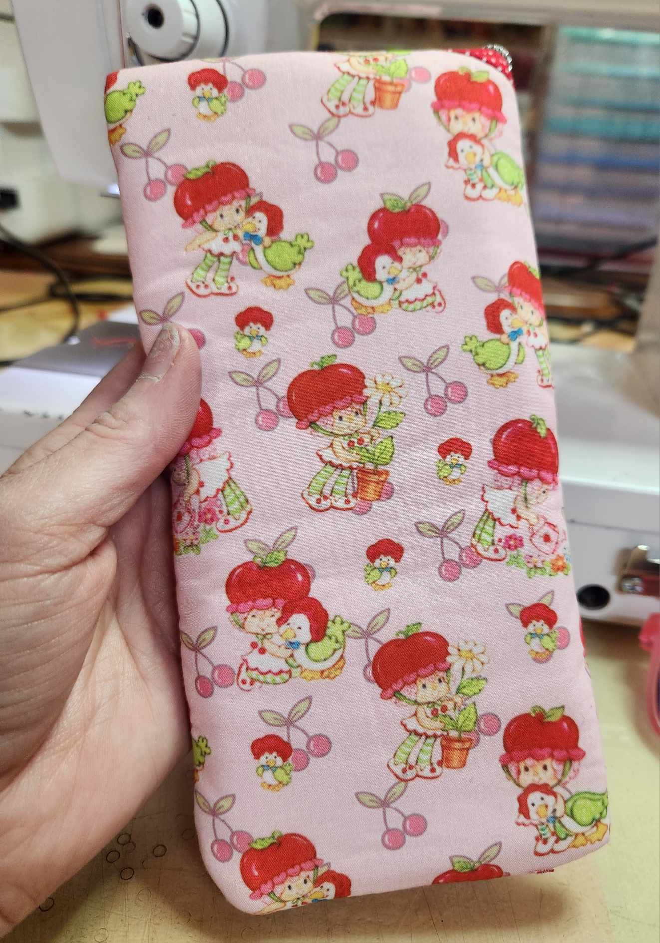 Cherry Girl Diagonal Zippered Pouch for E-Readers, Tablets, iPads, Sunglasses, Etc