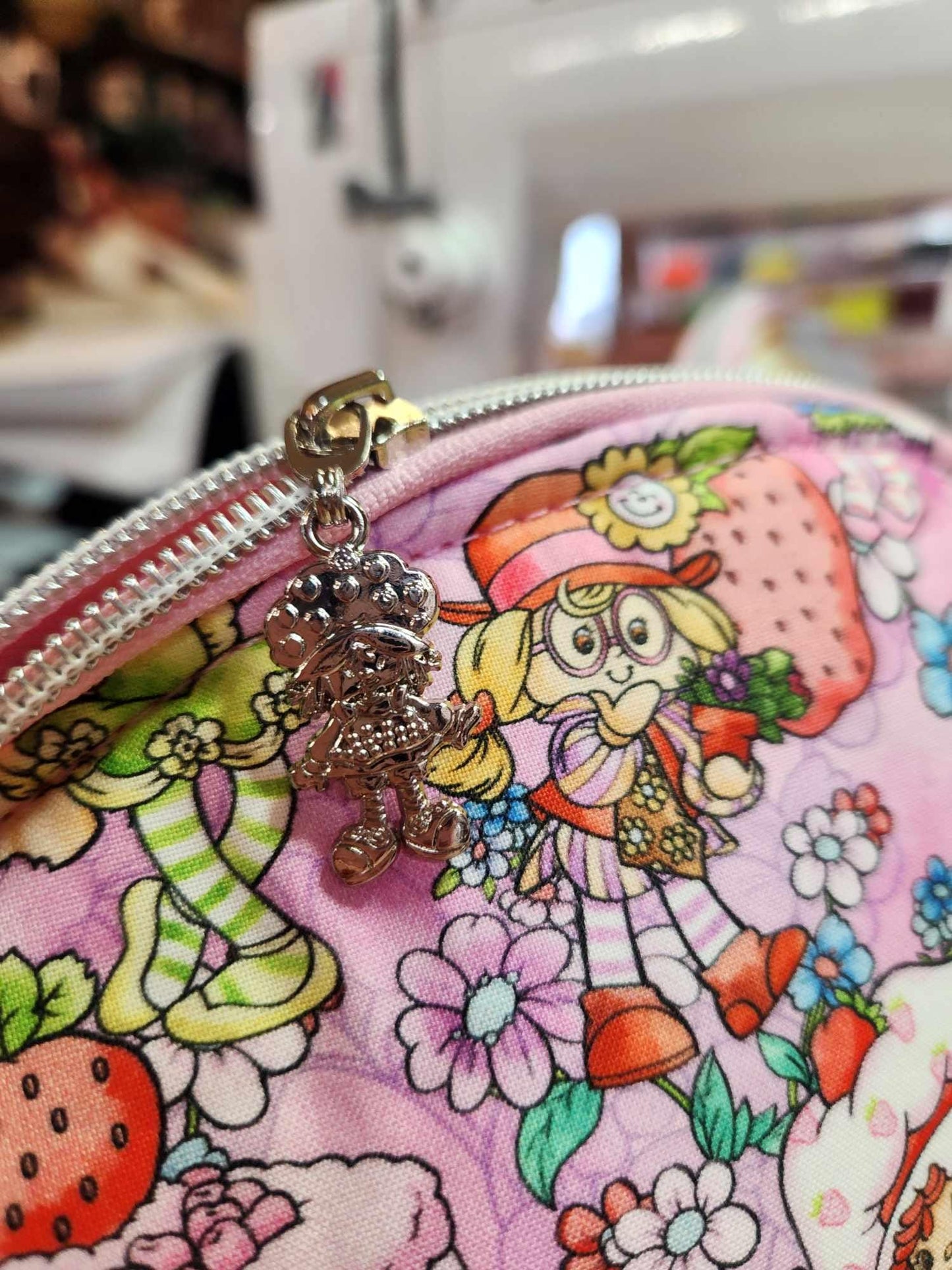 80's Strawberry Girl & Friends Taco Half Moon Zipper Pouch Two Sizes