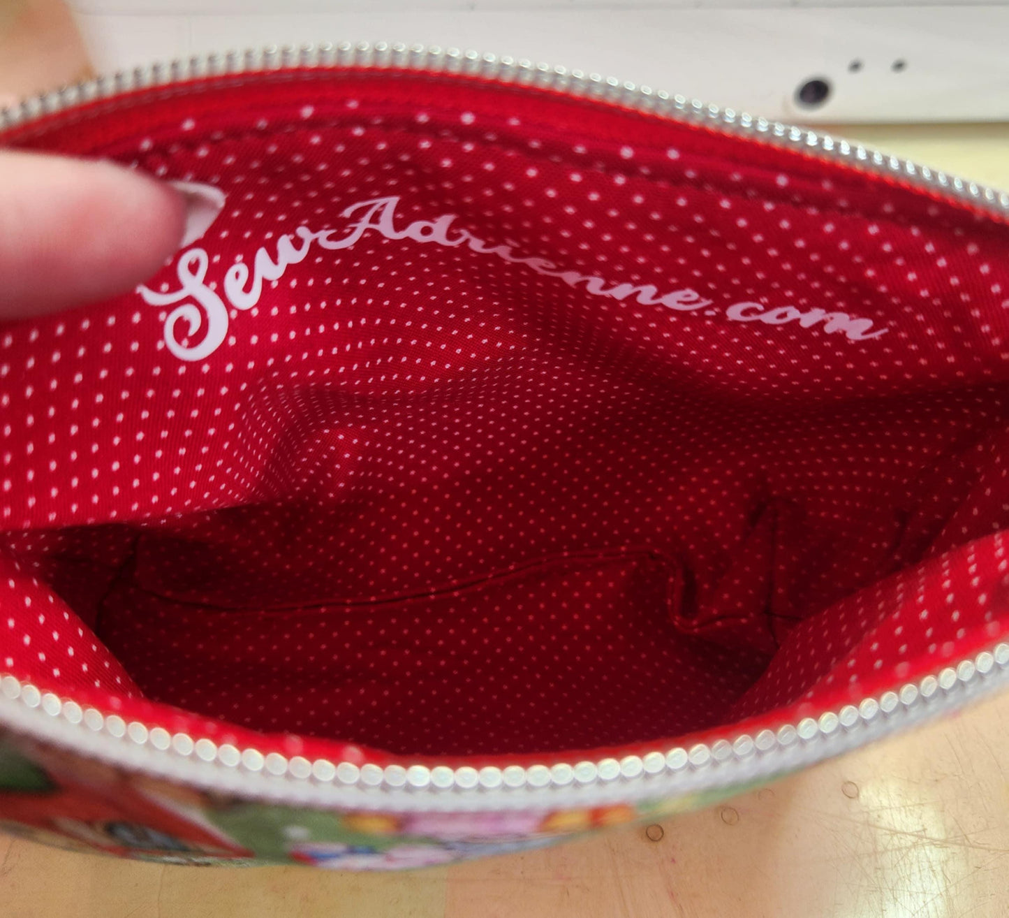 80's Strawberry Girl Friends Squared Zipper Pouch Three Sizes