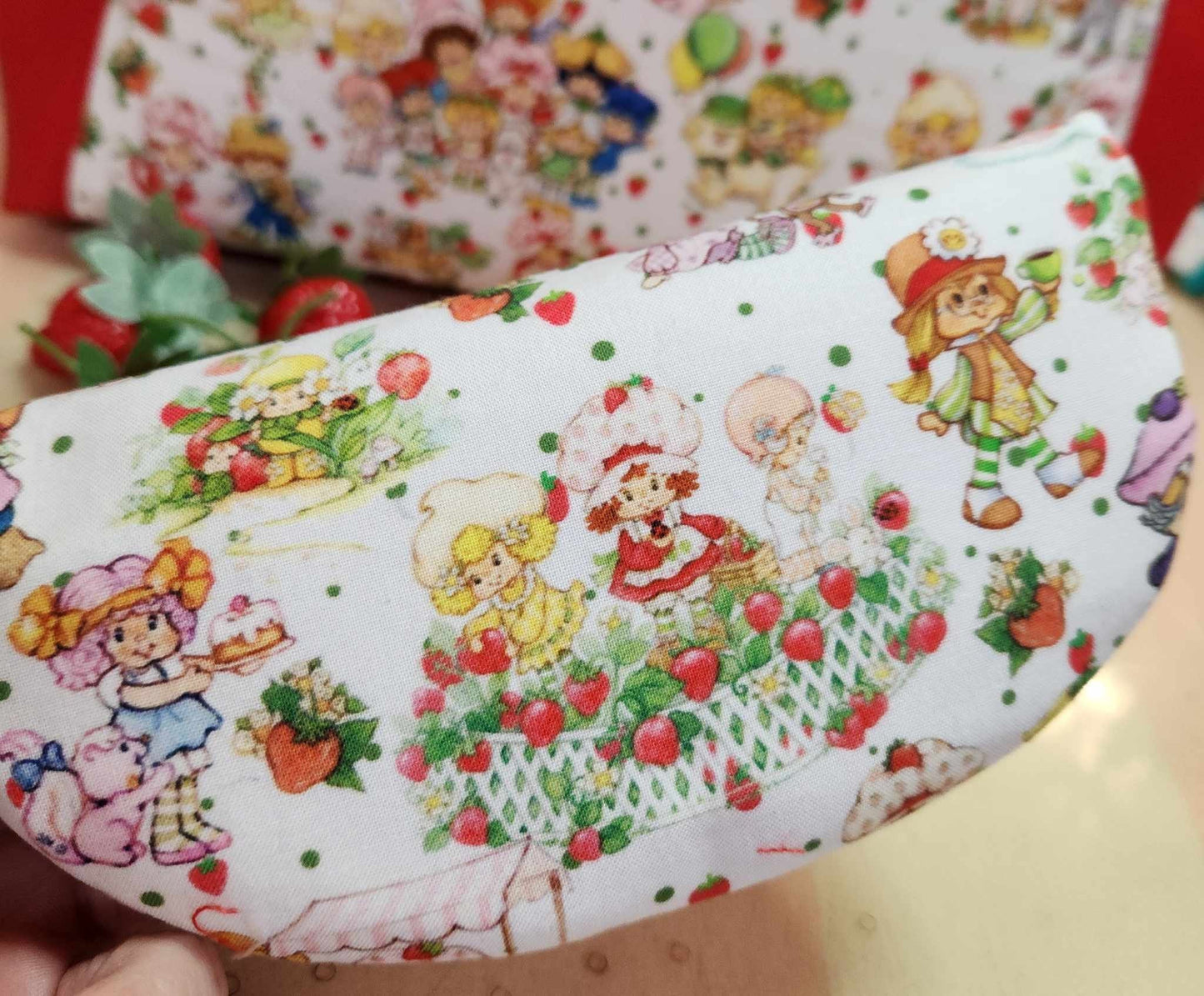 80's Strawberry Girl Zippered Sunglasses Glasses Case