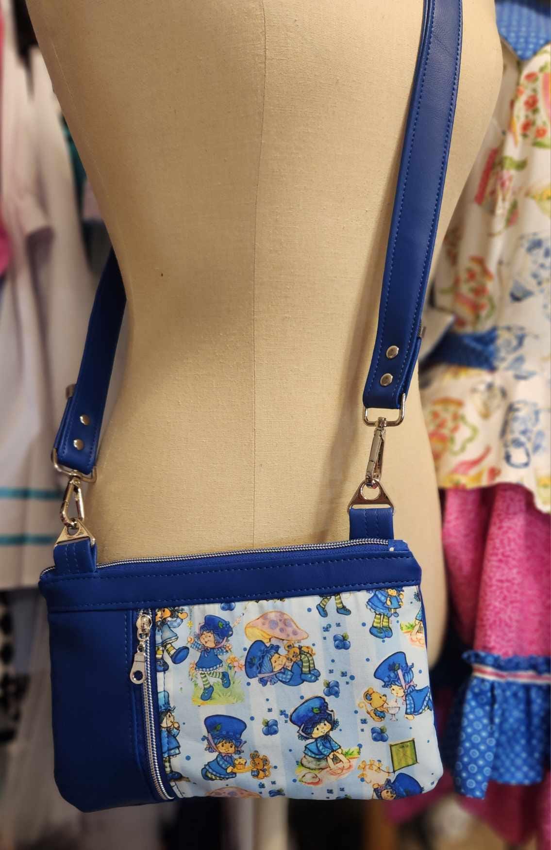 Scented Option! Blueberry Girl Crossbody Zippered Clutch