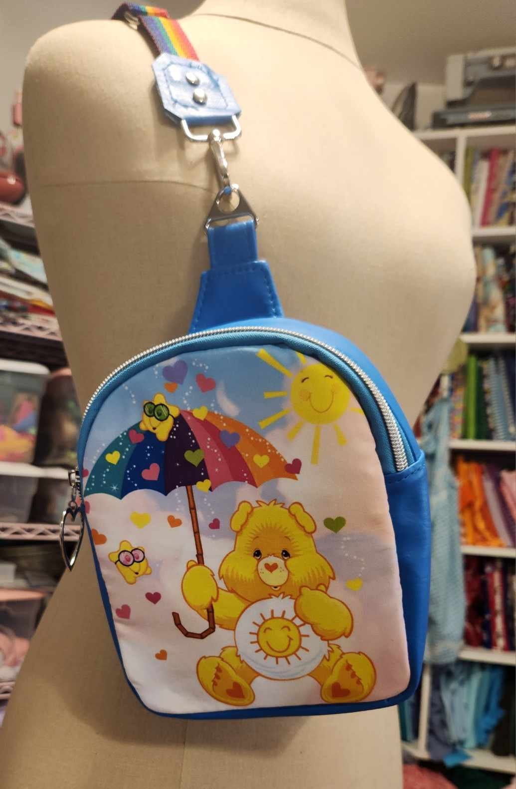 Caring Bears Sublimated Small Backpack Crossbody