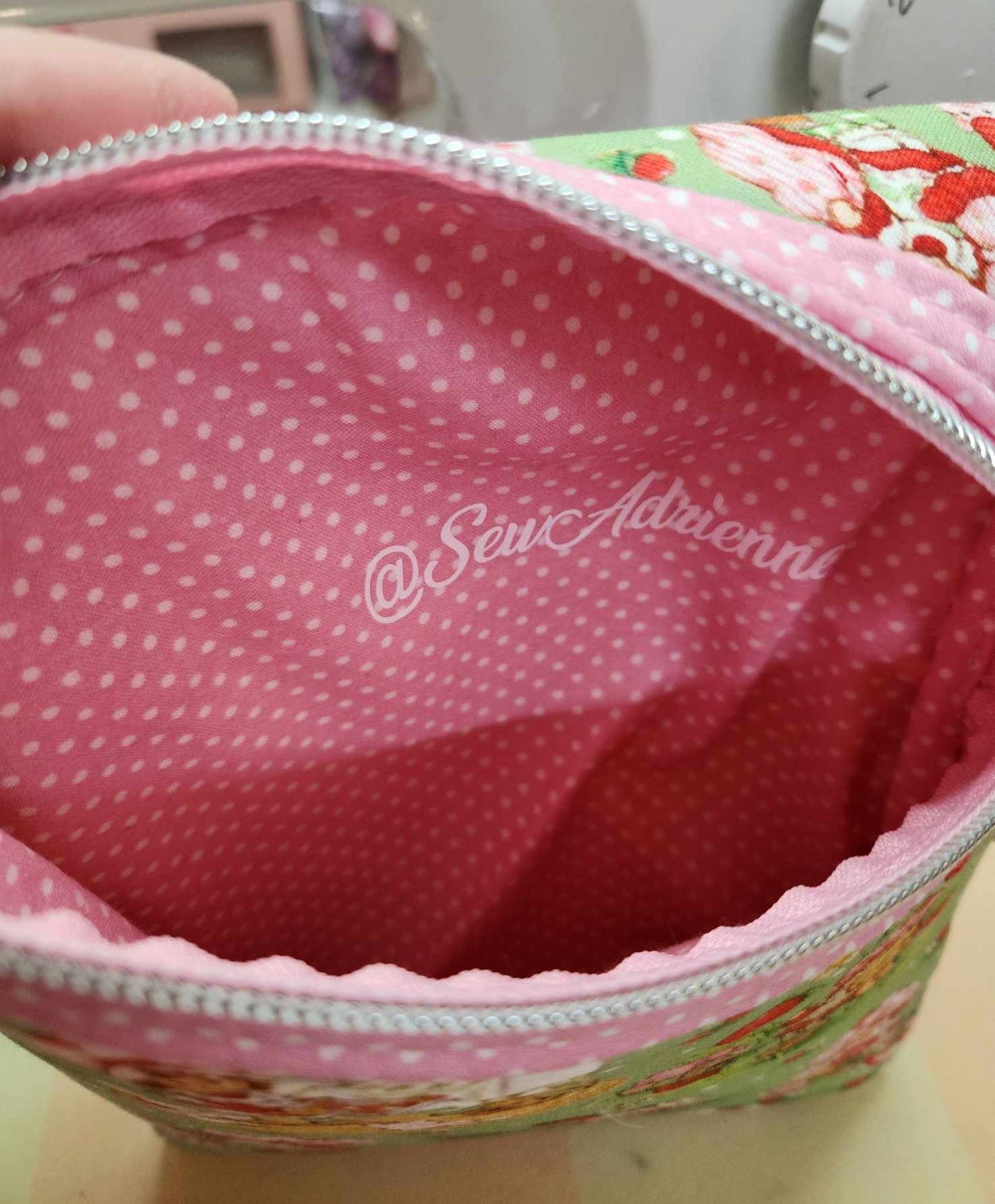 80's Strawberry Girl Diagonal Zippered Pouch for E-Readers, Tablets, iPads, Sunglasses
