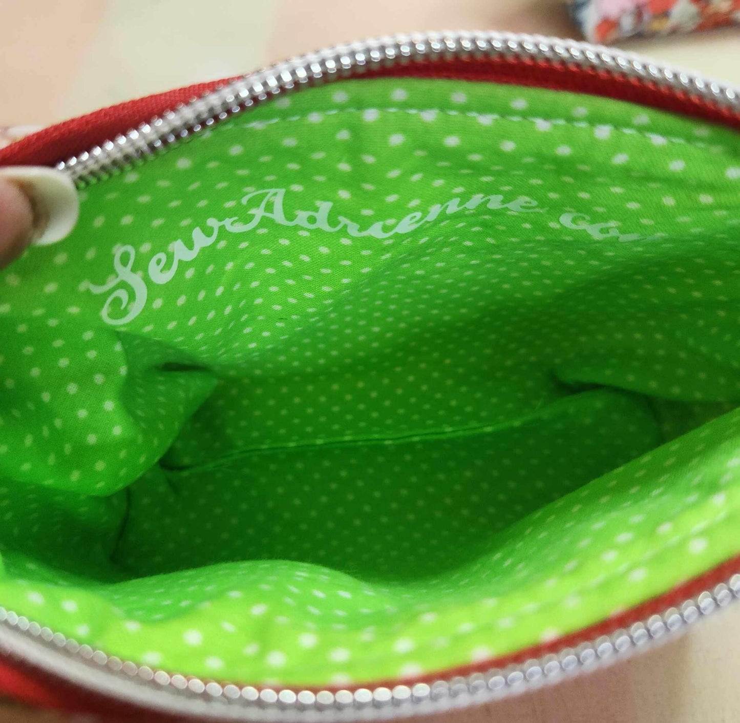 80's Cherry Girl Squared Zipper Pouch Three Sizes
