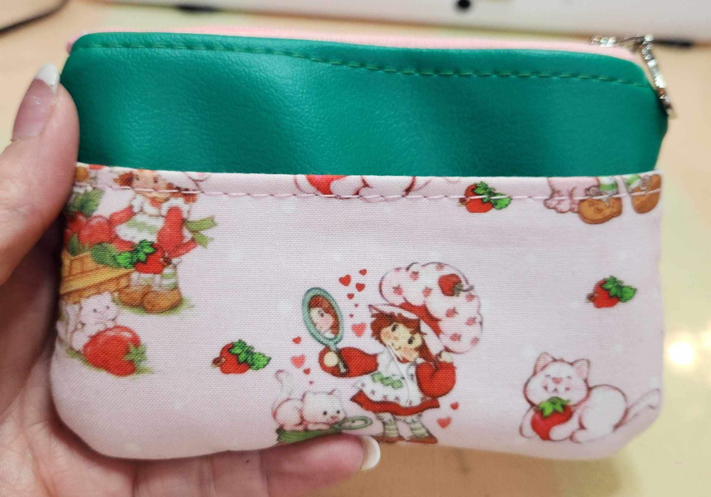 80's Strawberry Girl Zip-Up Cardholder