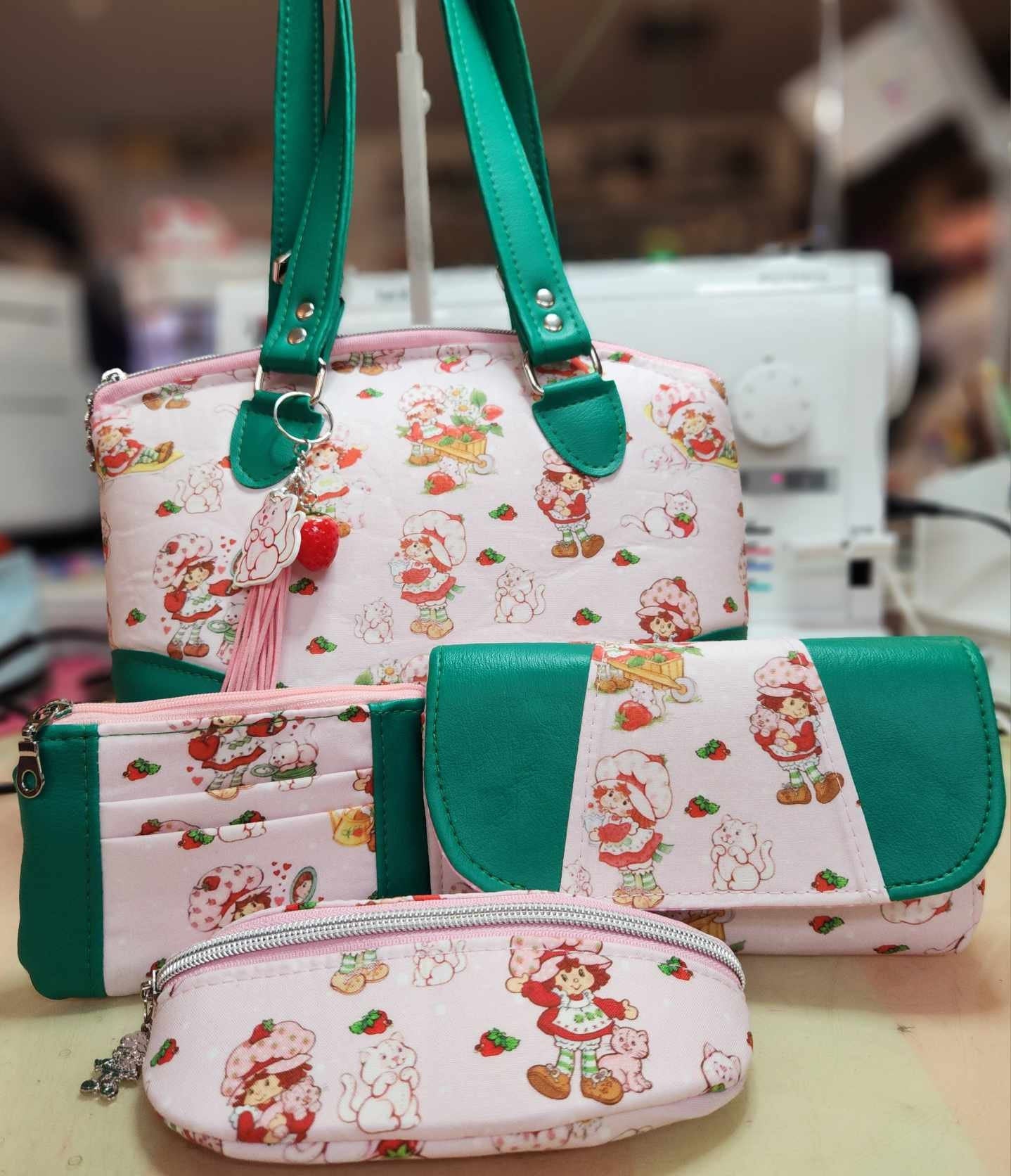 80's Strawberry Girl Zip-Up Cardholder