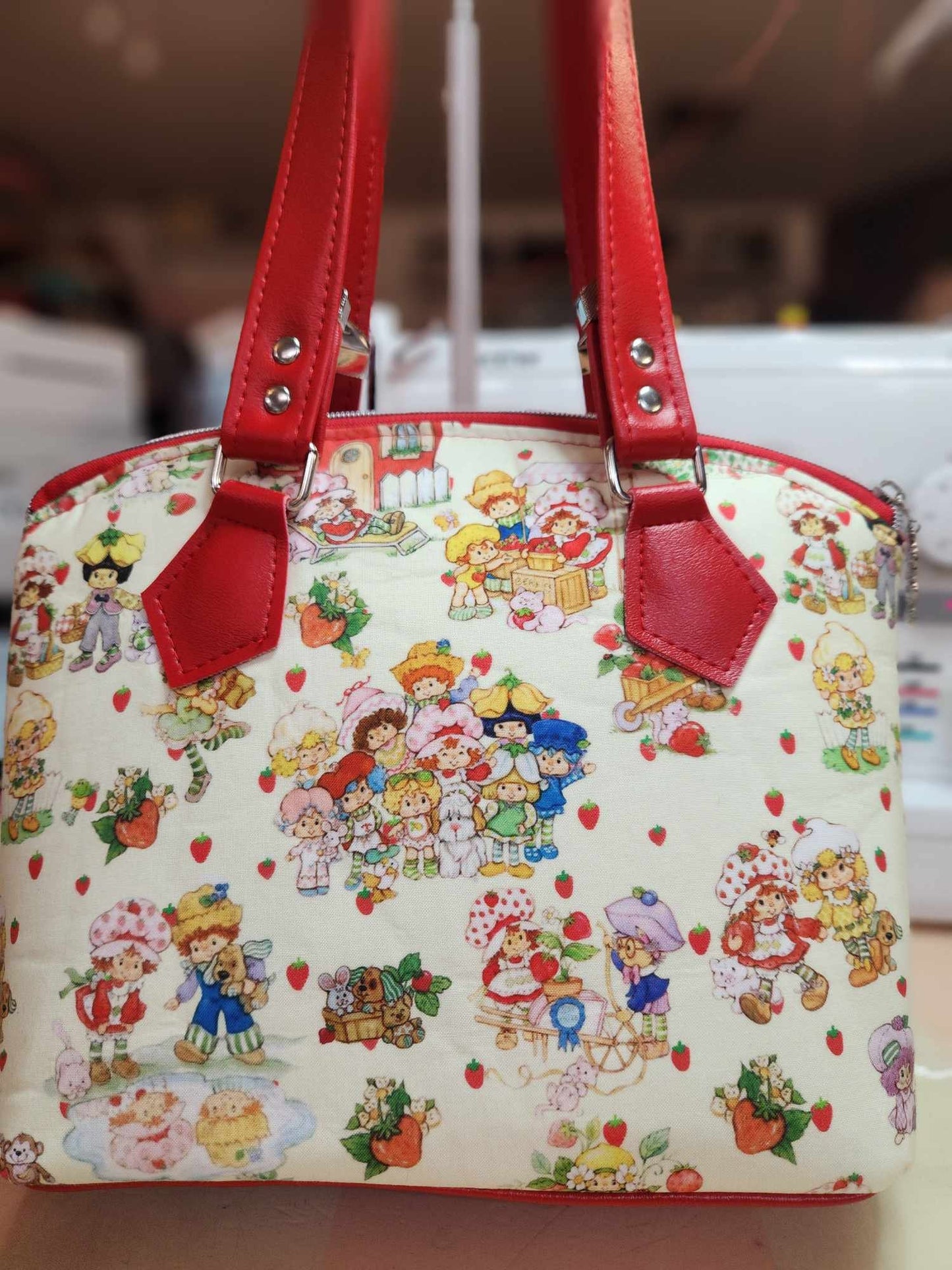 Scented Option! Strawberry Girl Domed Handbag