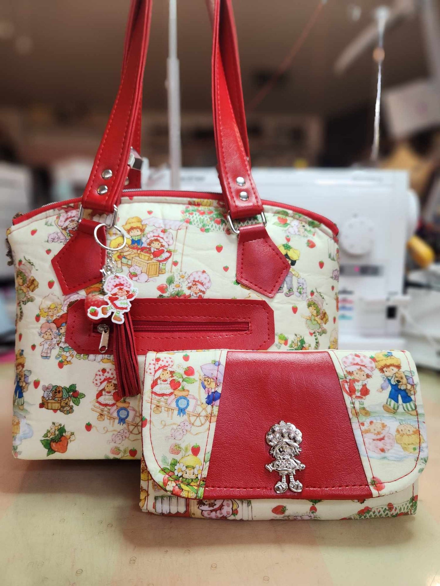 Scented Option! Strawberry Girl Domed Handbag