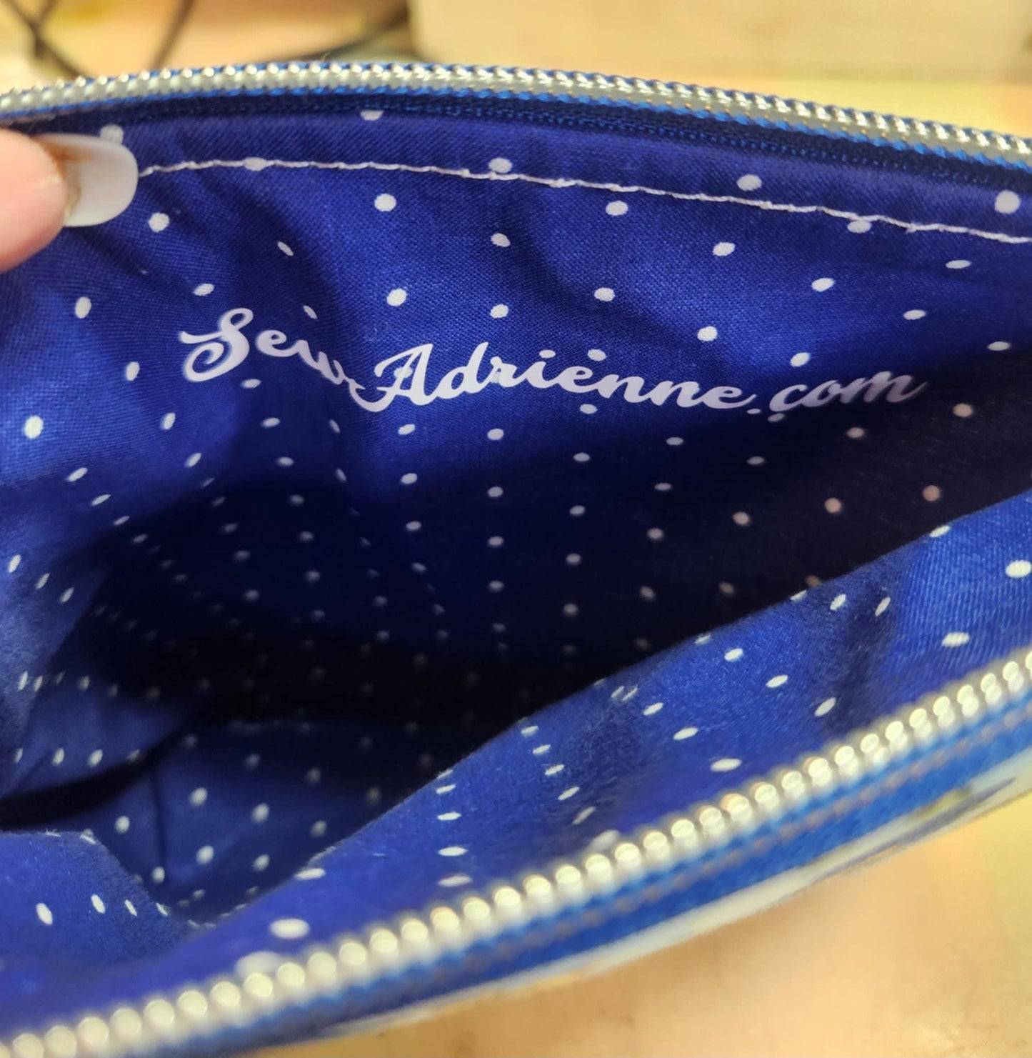 80's Blueberry Girl Squared Zipper Pouch Three Sizes