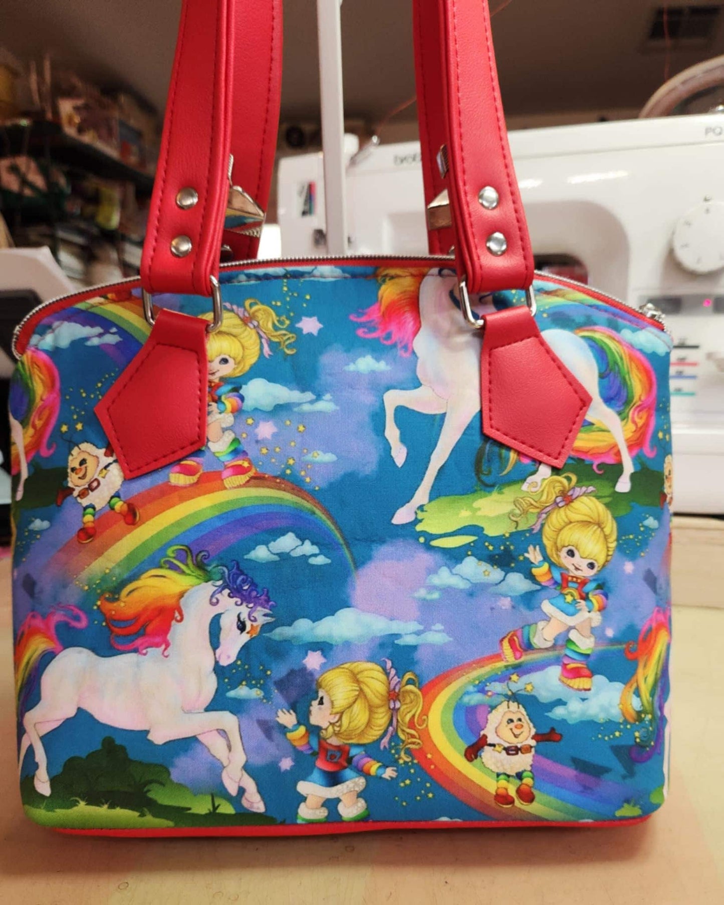 80's Rainbow Girl & Friends Domed Handbag