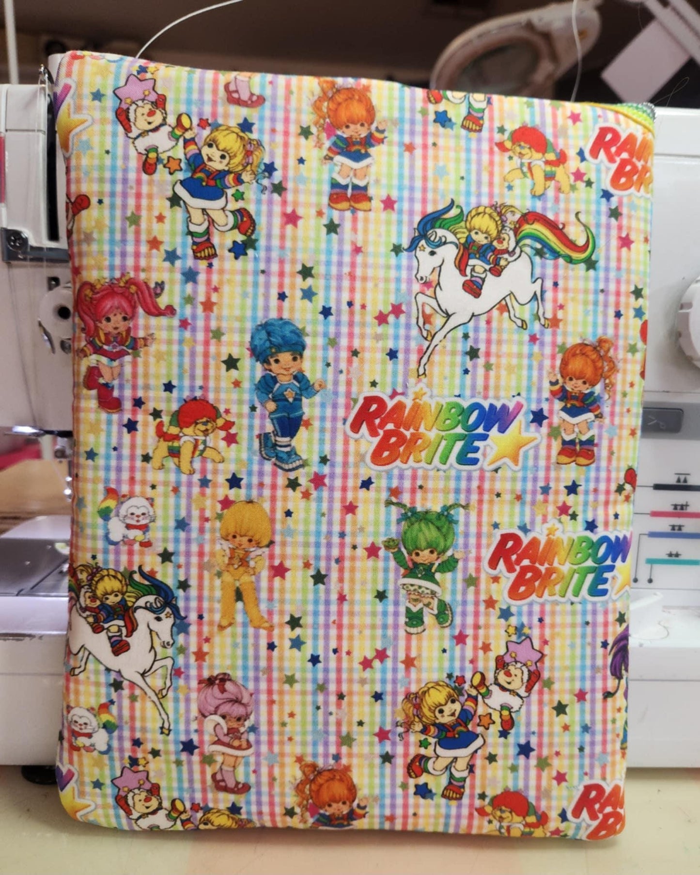 80's Rainbow Girl & Friends Diagonal Zippered Pouch for E-Readers, Tablets, iPads, & Sunglasses