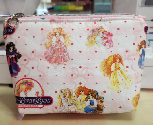 80's Lady Lovely Locks Squared Zipper Pouch Three Sizes