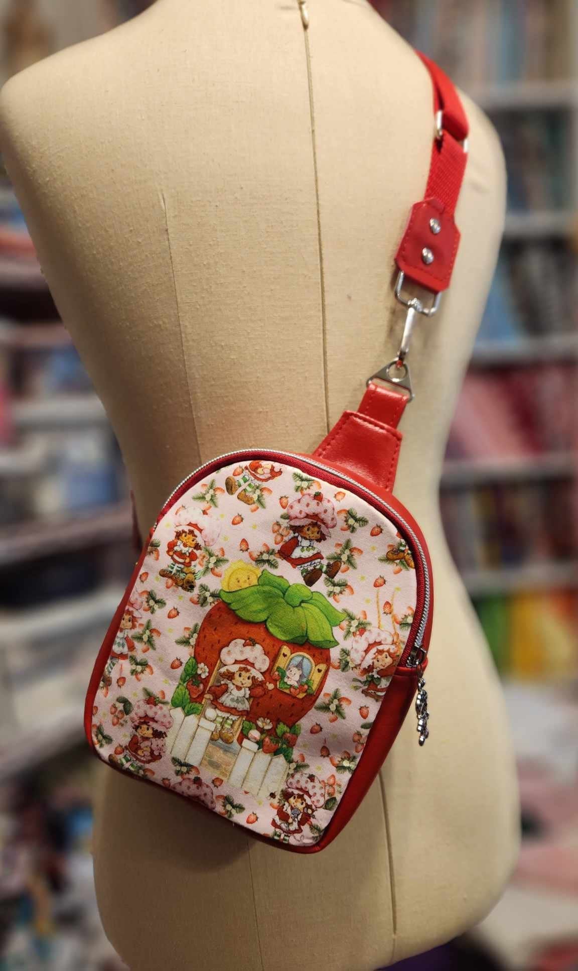 Scented Option! Strawberry Girl Small Backpack Crossbody