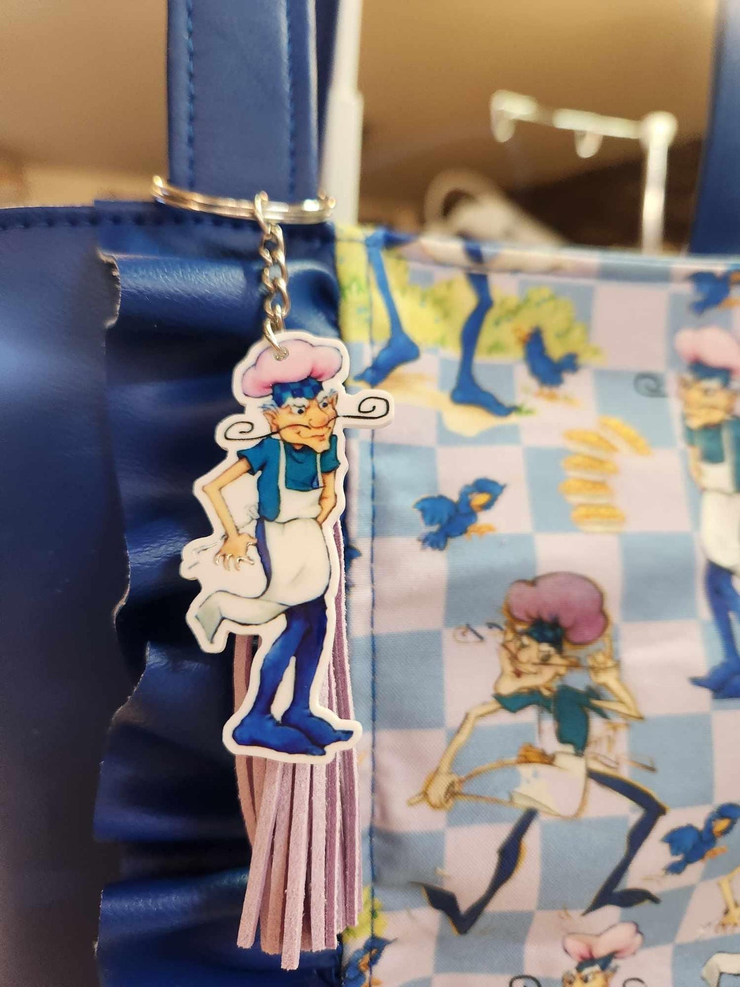 80's Pie Man Ruffled Tote Bag