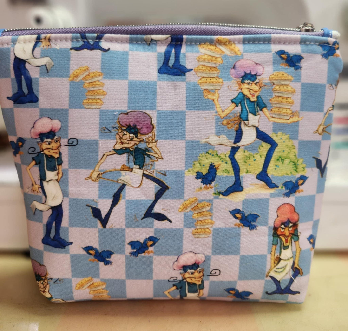 80's Strawberry Friends Villain Pieman Squared Zipper Pouch Three Sizes