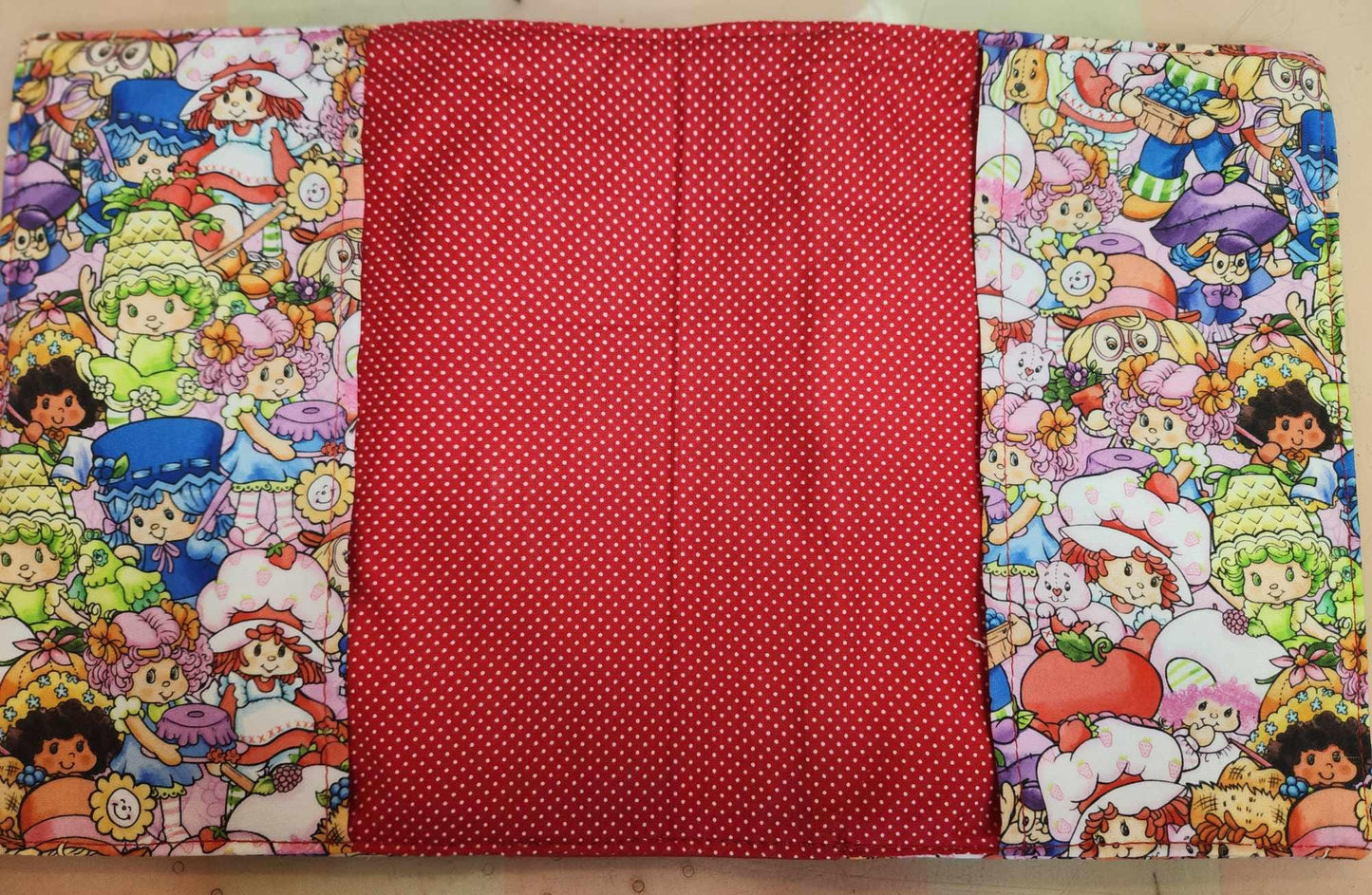 Strawberry Friends Notebook Cover Zipper Front Pocket Two Sizes