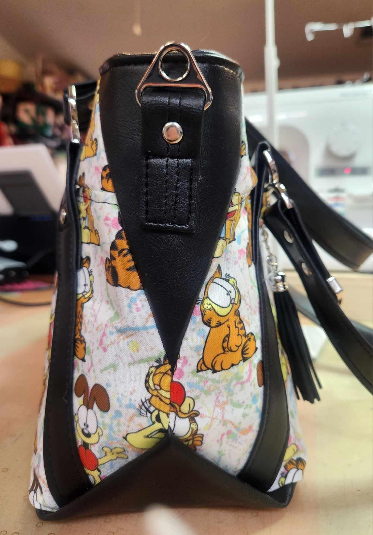 80's Orange Cat & Dog Large Handbag