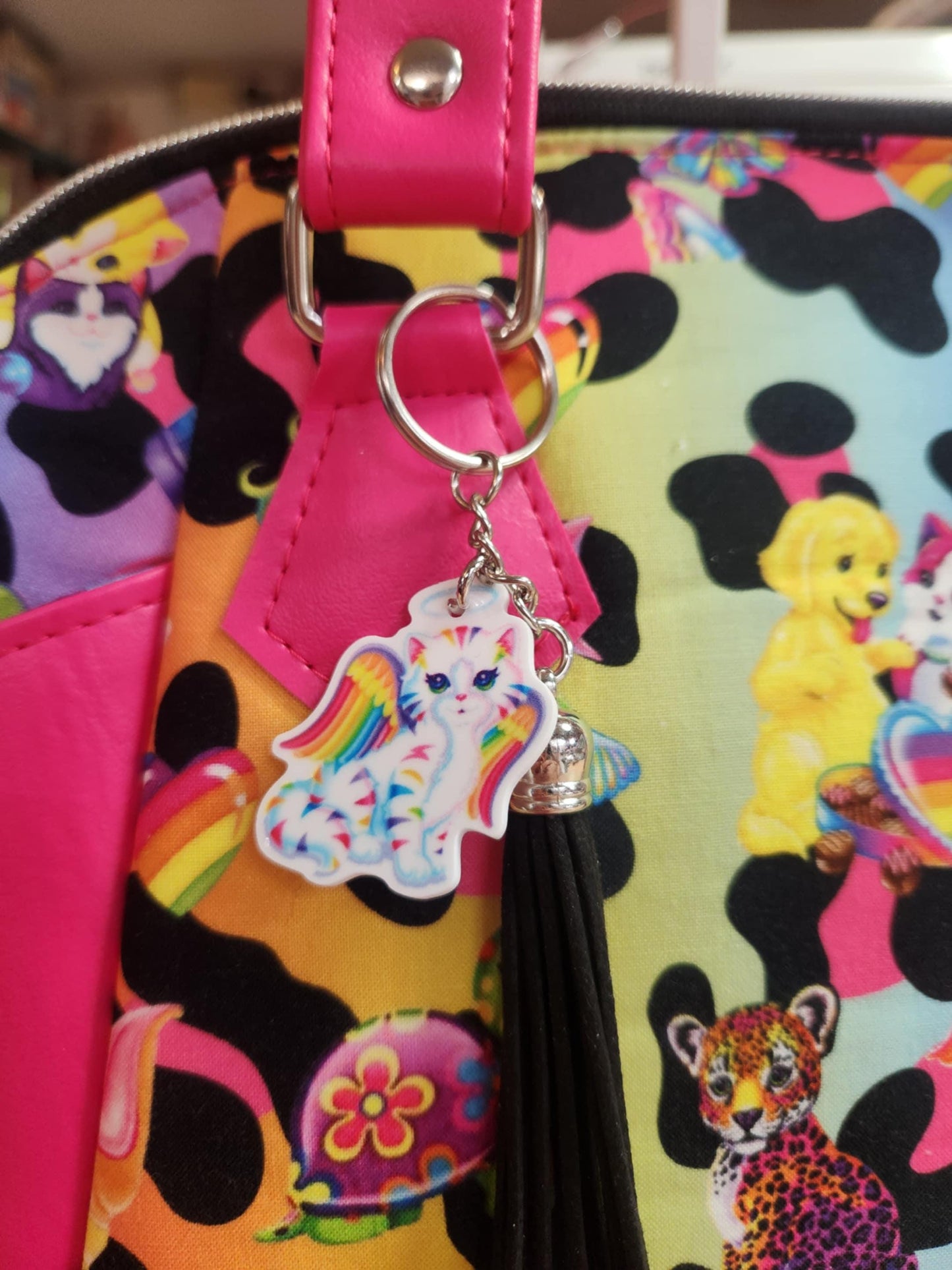 80's Rainbow Leopard Print Character Purse