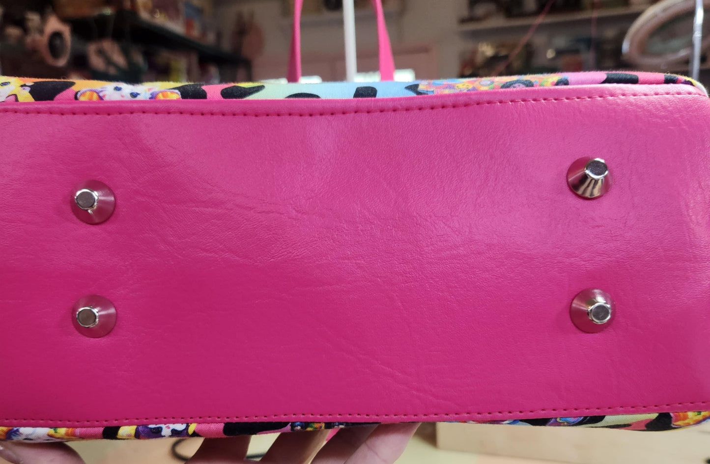80's Rainbow Leopard Print Character Purse