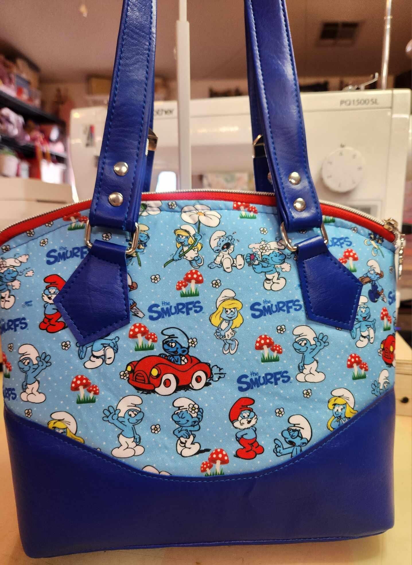 80's Blue Family Domed Handbag