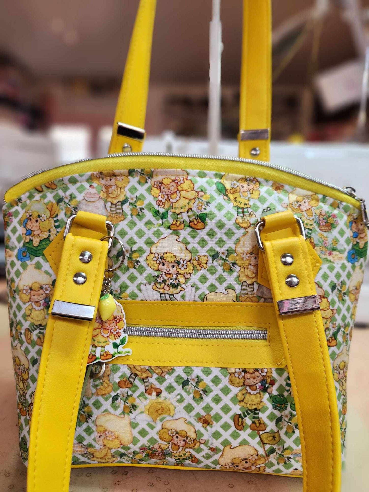 Scented Option! Lemon Girl Domed Handbag