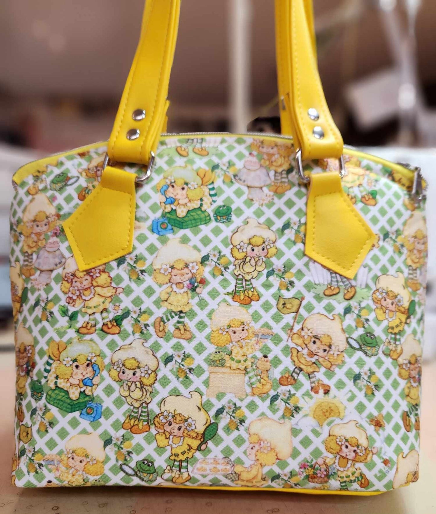 Scented Option! Lemon Girl Domed Handbag