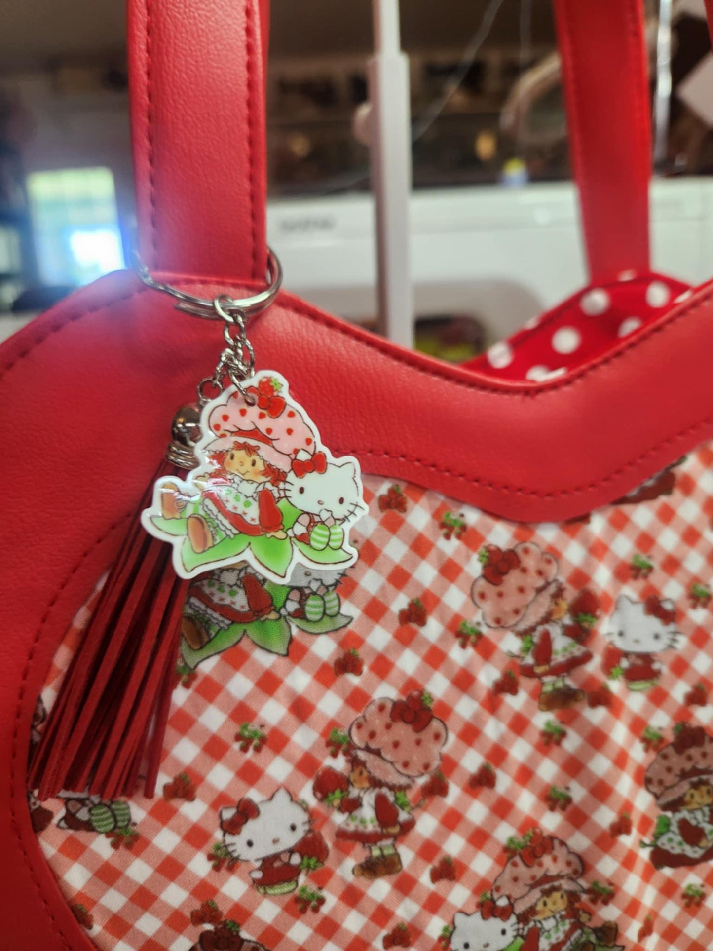 80's Strawberry Girl & Kitty Heart Tote