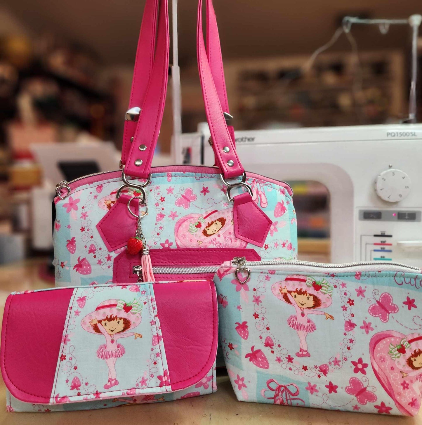 2000's Strawberry Girl Squared Zipper Pouch Three Sizes