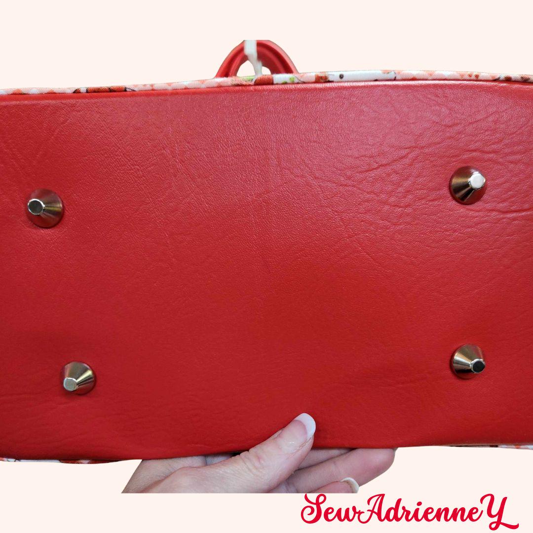 80's Strawberry Girl & Kitty Large Handbag