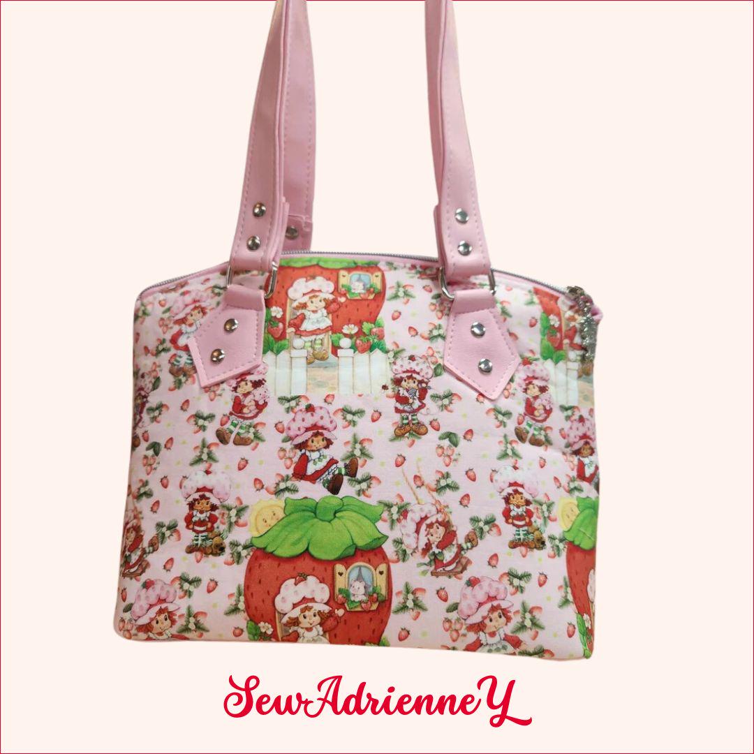 Scented Option! Strawberry Girl Pink Vinyl Domed Handbag