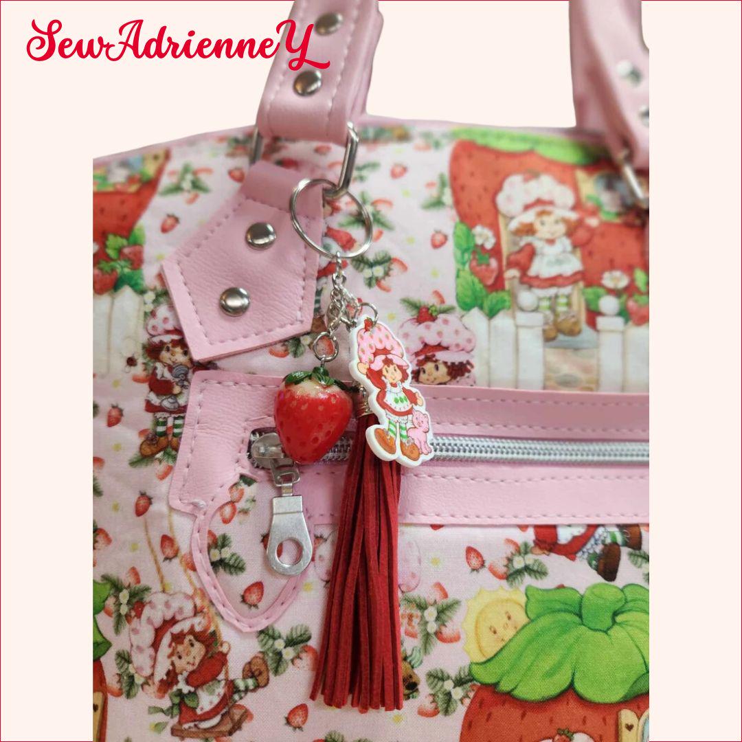Scented Option! Strawberry Girl Pink Vinyl Domed Handbag