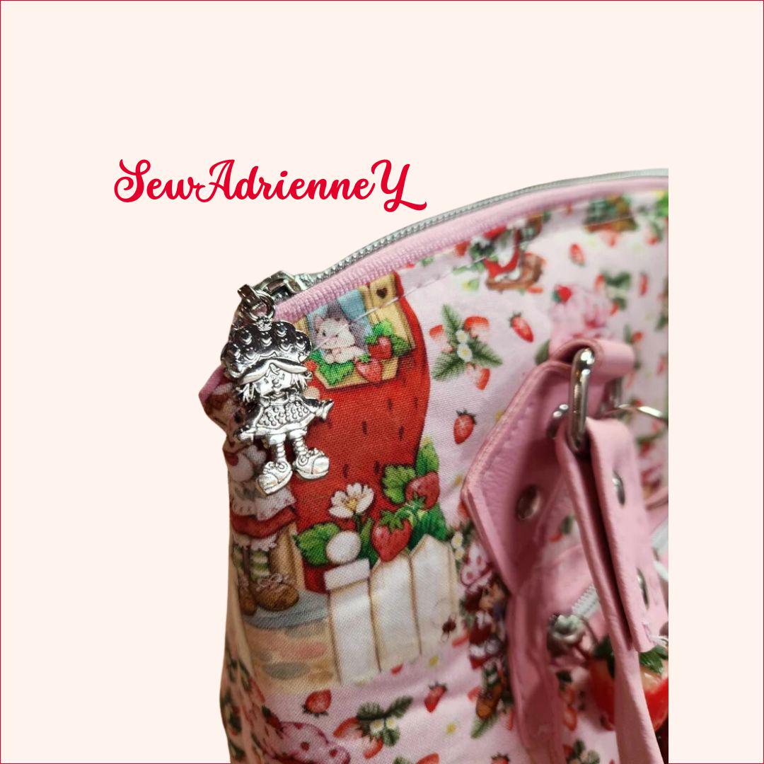 Scented Option! Strawberry Girl Pink Vinyl Domed Handbag
