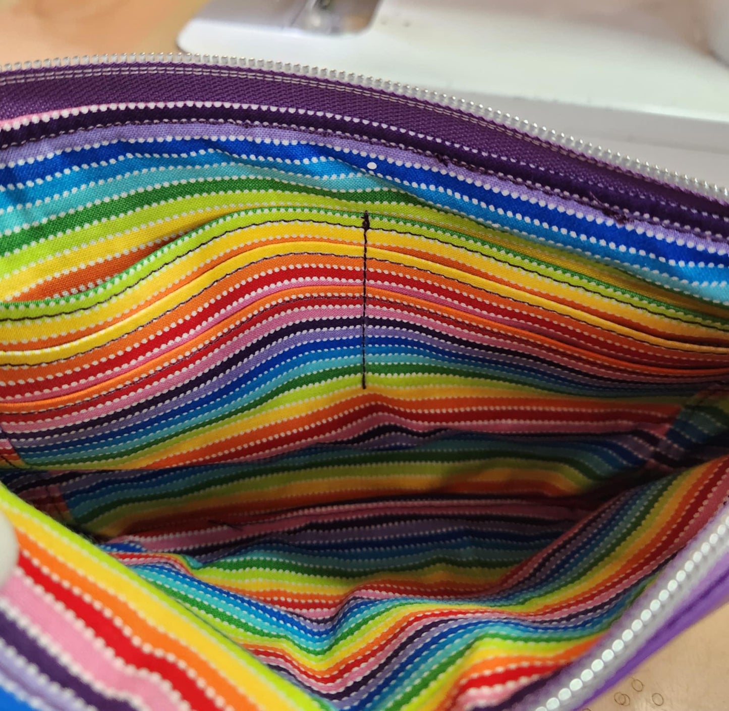 80's Rainbow Girl Crossbody Zippered Clutch