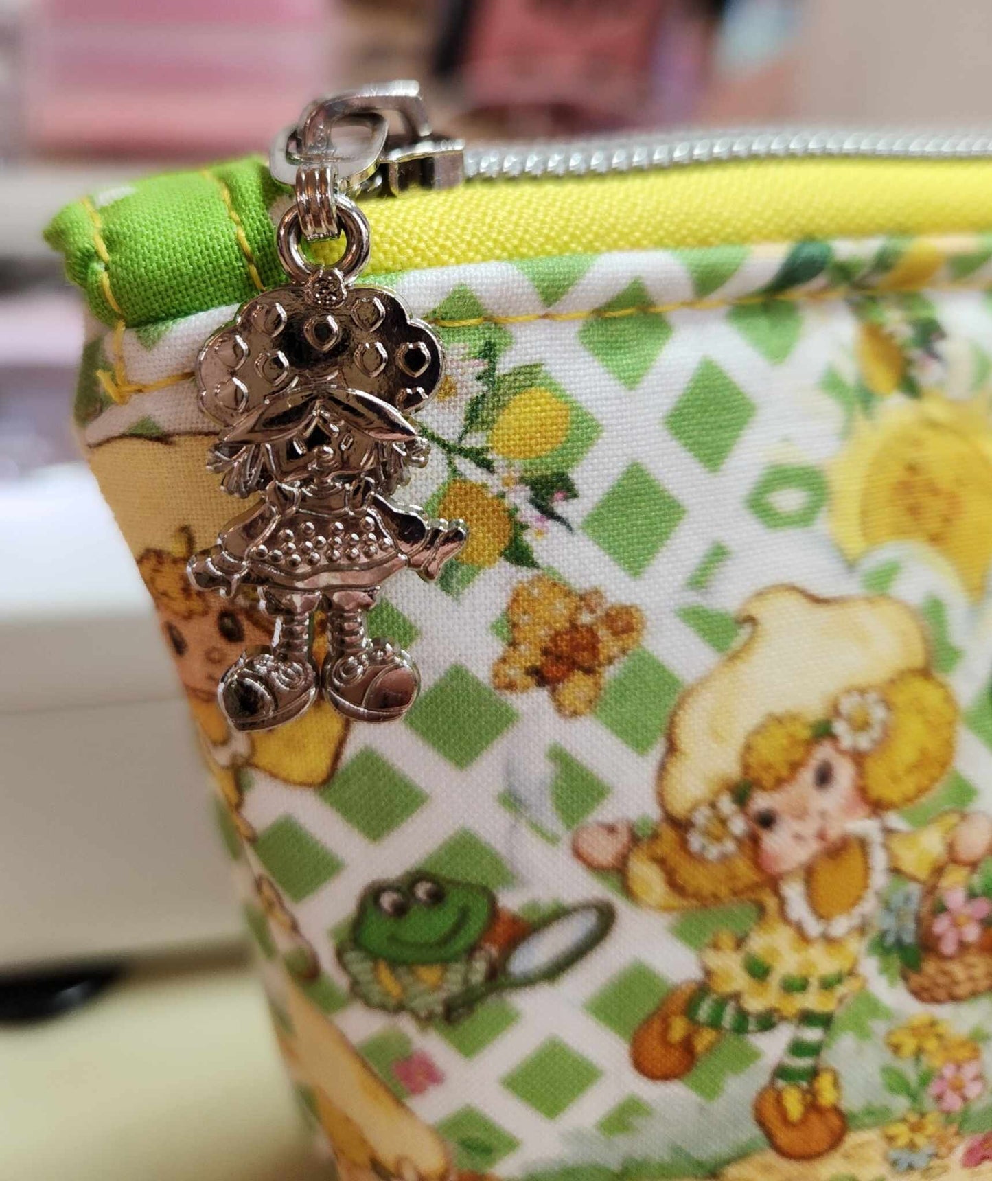 80's Lemon Girl Squared Zipper Pouch Three Sizes