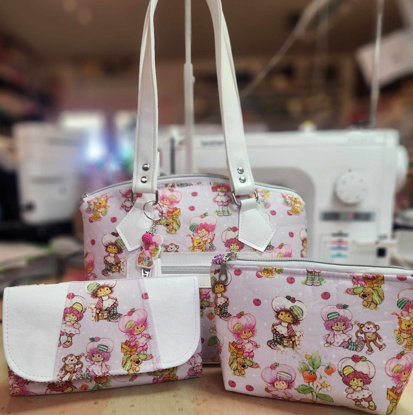 Scented Option! Raspberry Girl Domed Handbag