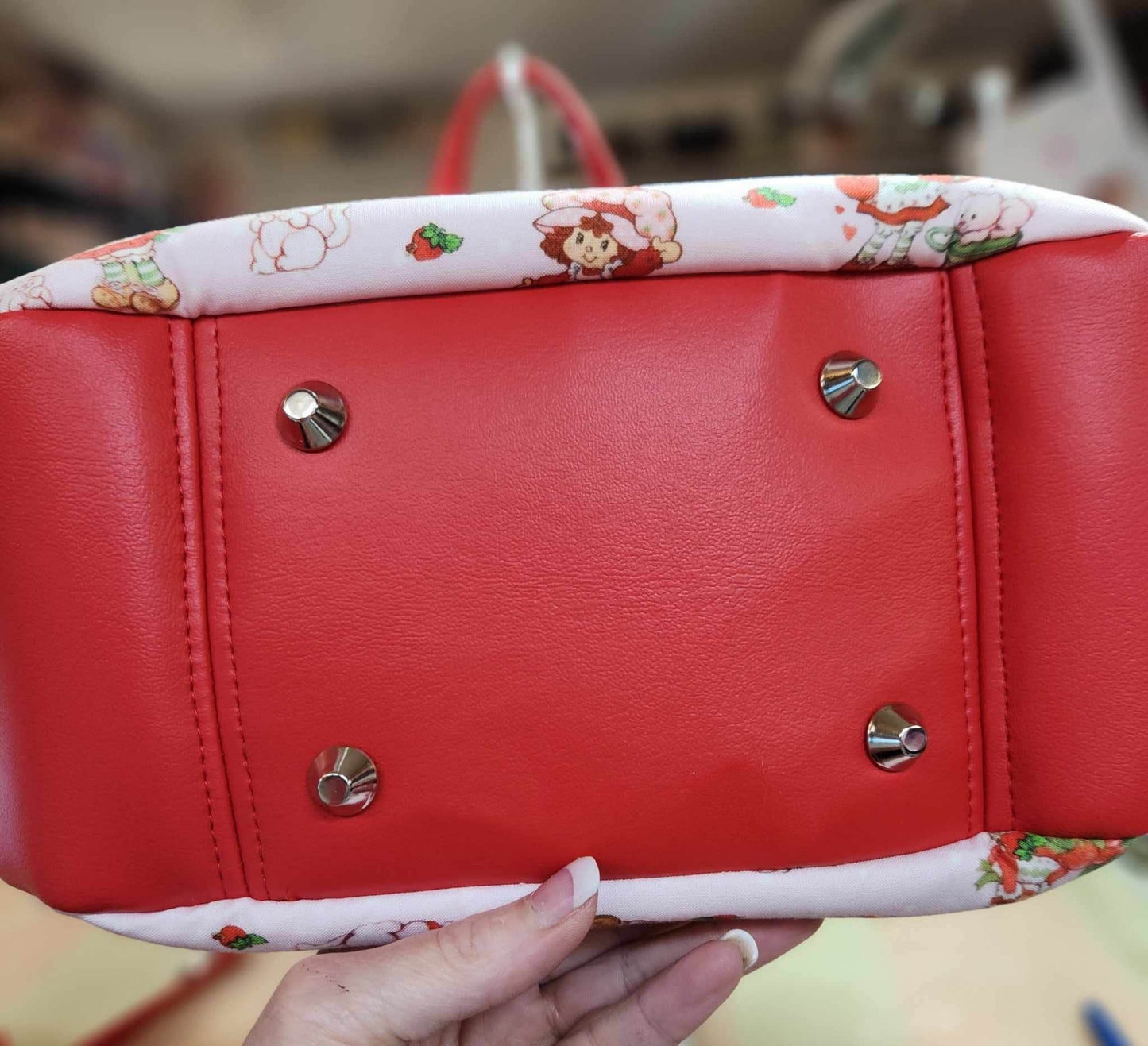 Scented Option! Strawberry Girl & Cat Large Handbag