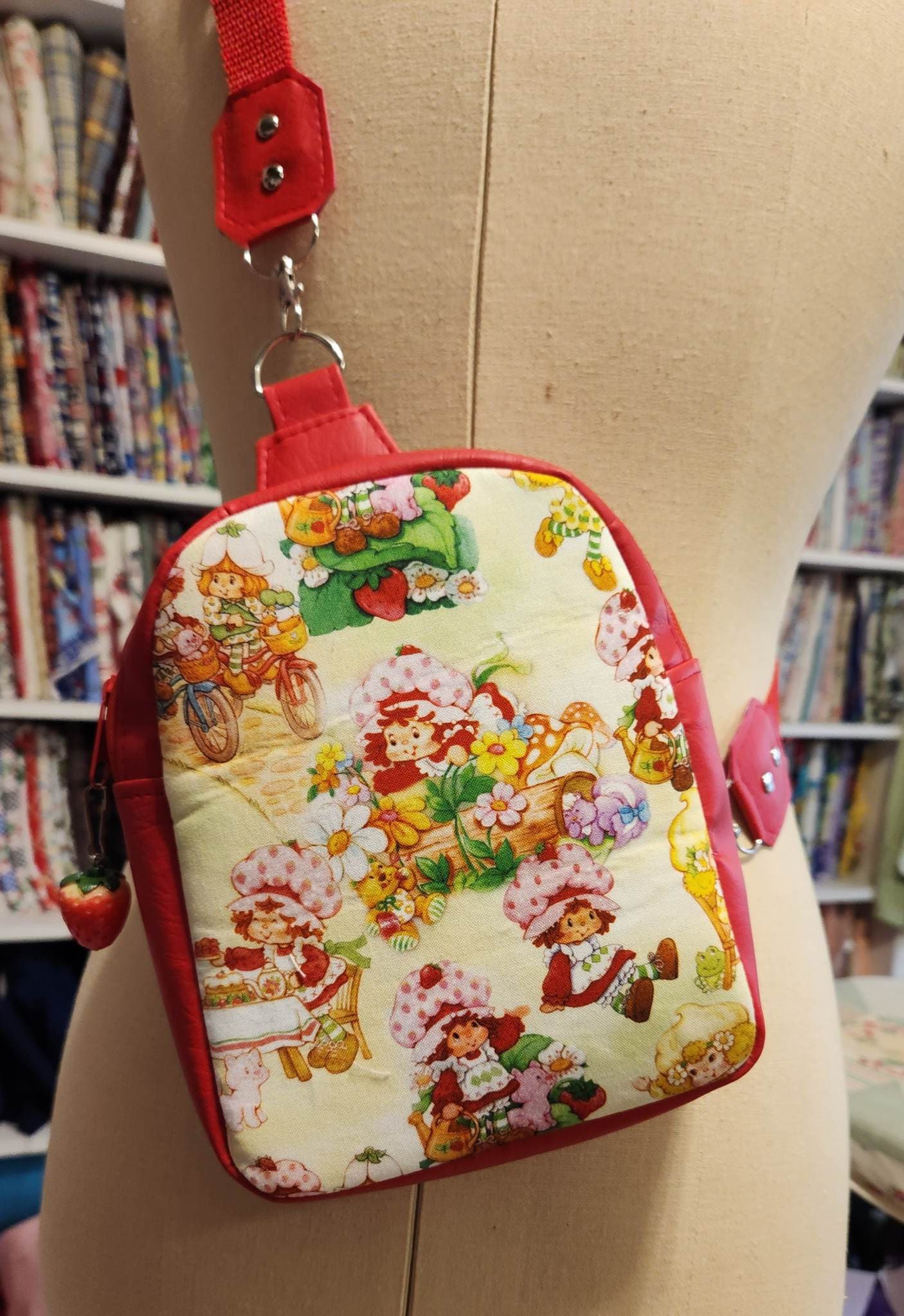 Scented Option! Strawberry Girl Small Backpack Crossbody