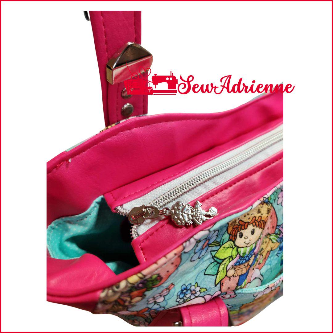 Scented Option! Strawberry & Friends, Bright Pink Large Handbag