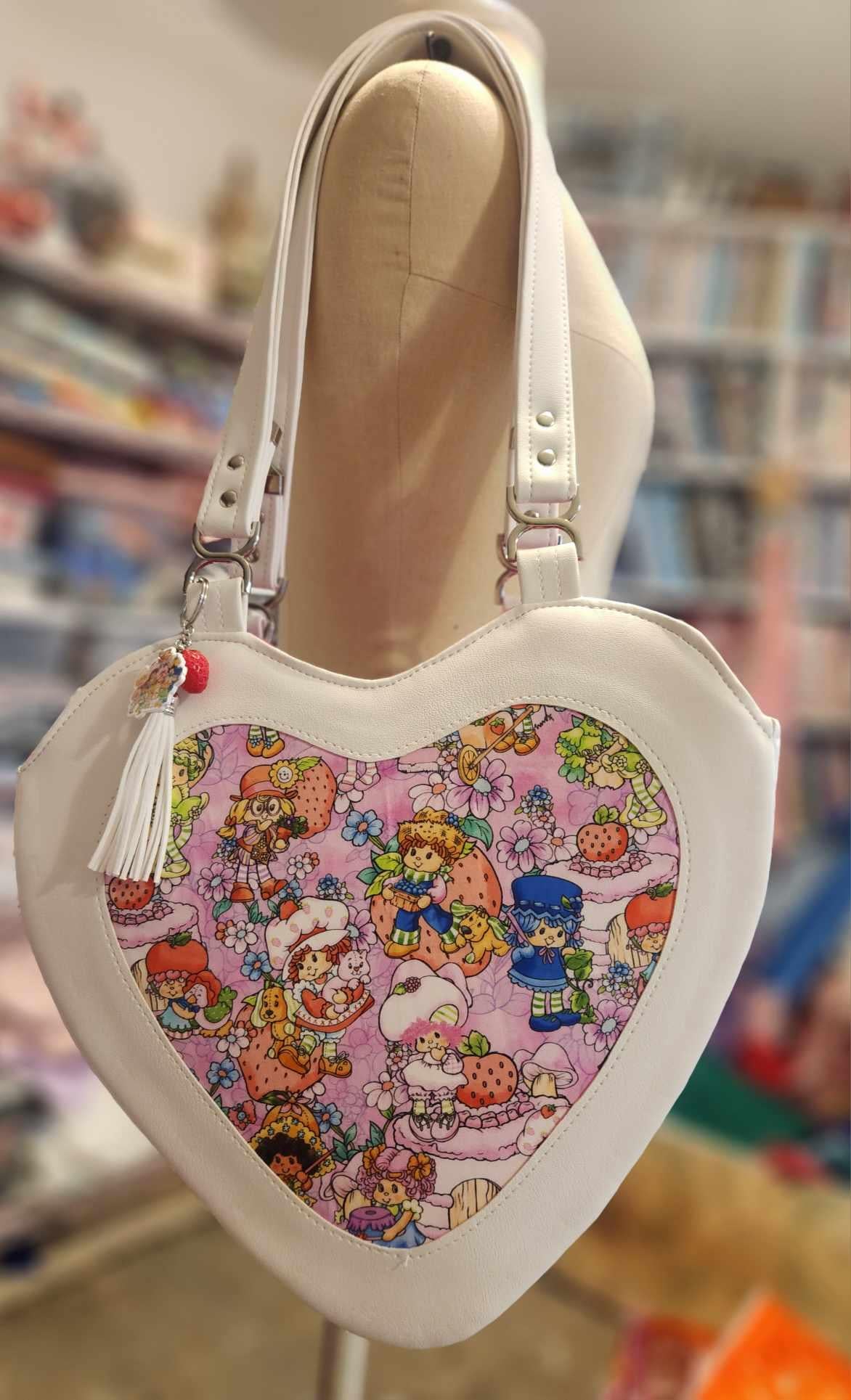 80's Strawberry Girl & Friends Heart Tote
