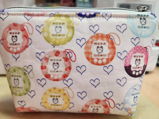 90's Digital Pet Squared Zipper Pouch Three Sizes