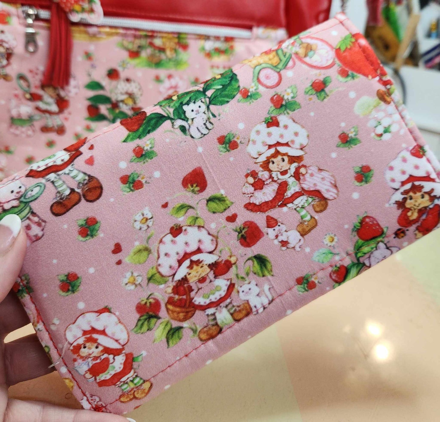 80's Strawberry Girl Accordion Wallet