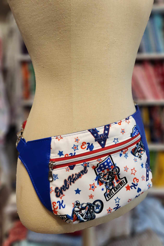 Patriotic Daredevil Fanny Pack, Hip Pack, Crossbody