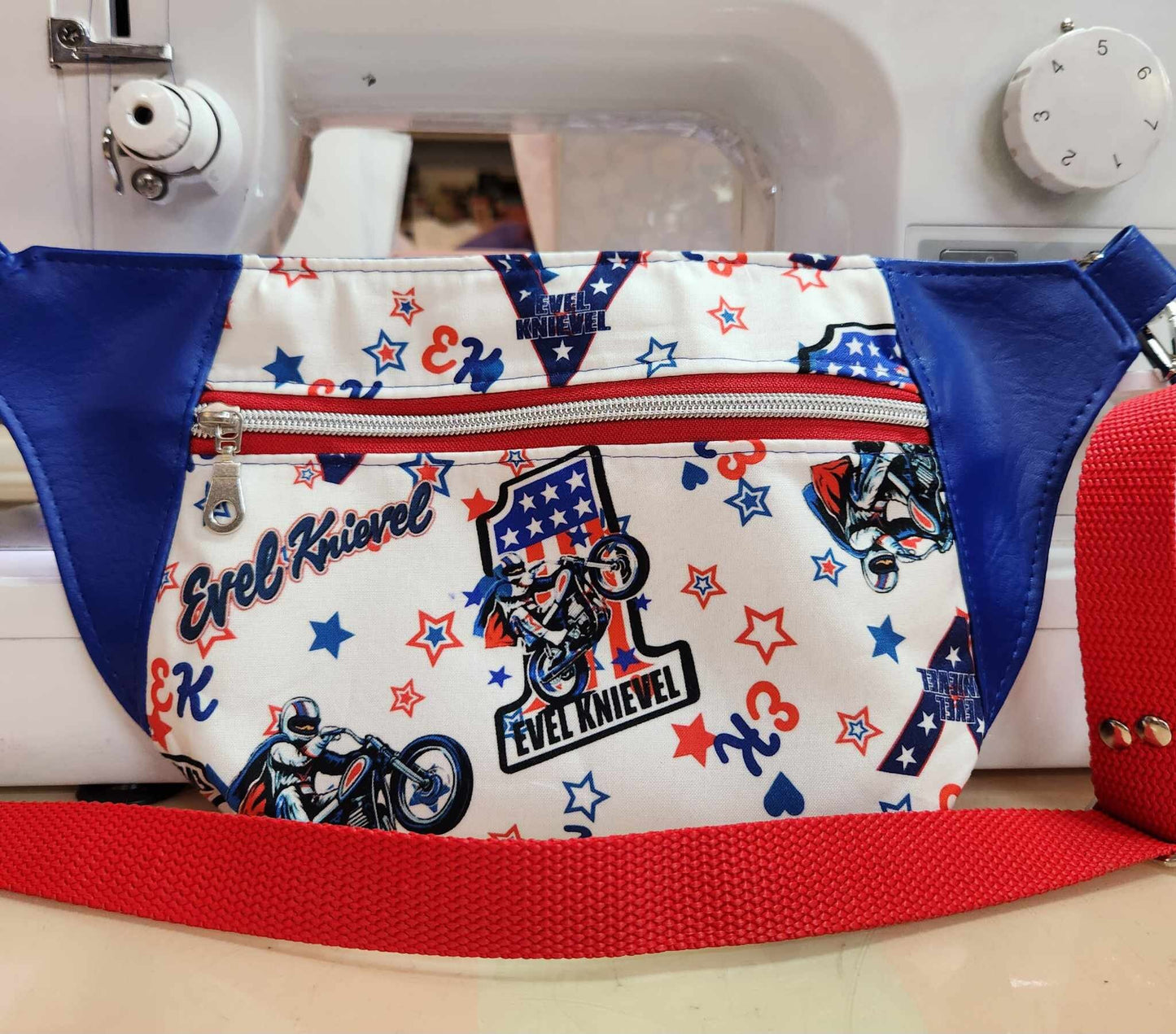 Patriotic Daredevil Fanny Pack, Hip Pack, Crossbody