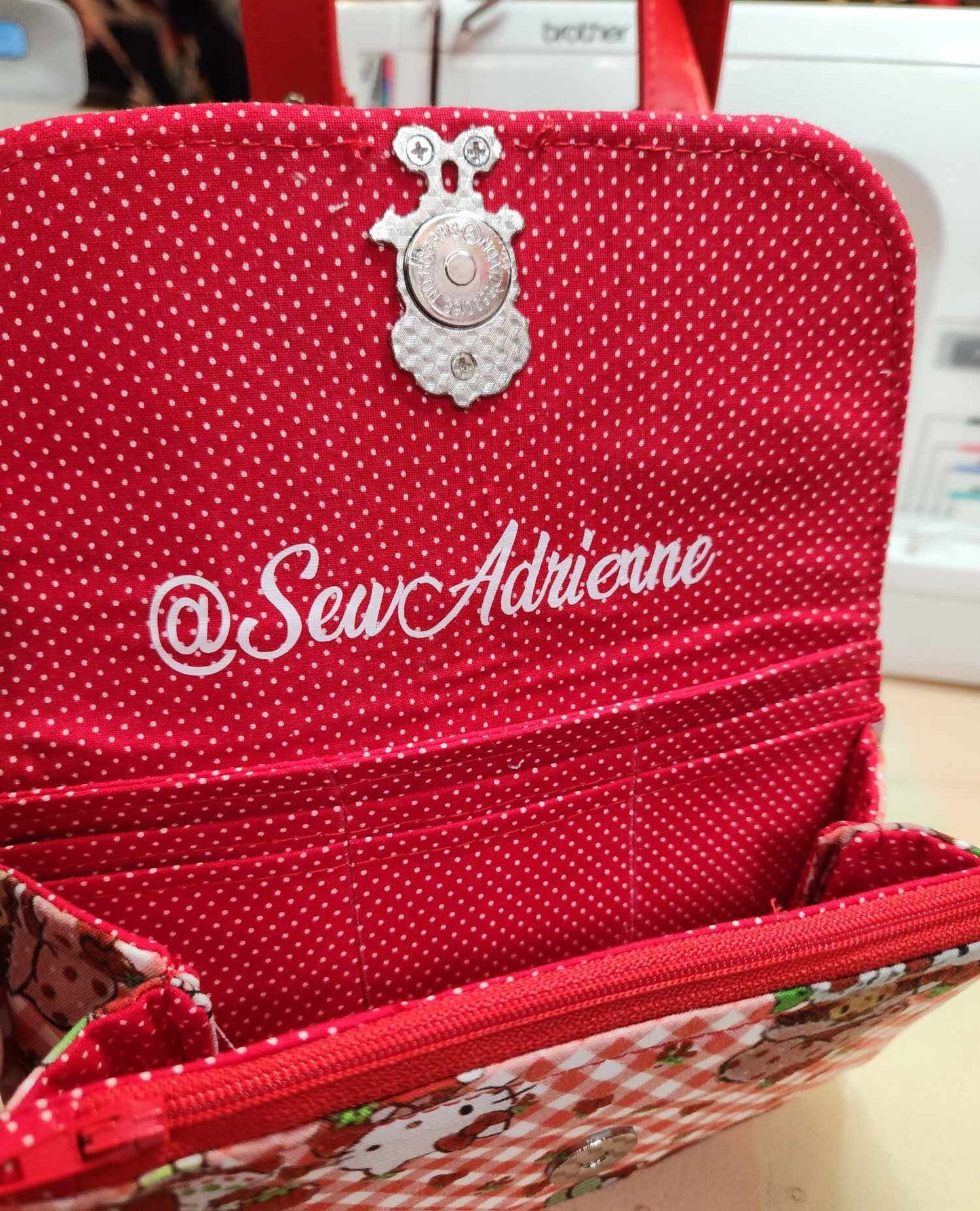 Strawberry Girl & Kitty Accordion Wallet