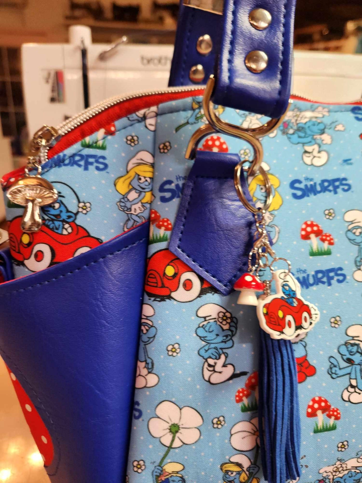 80's Blue Friends Shoulder Bag