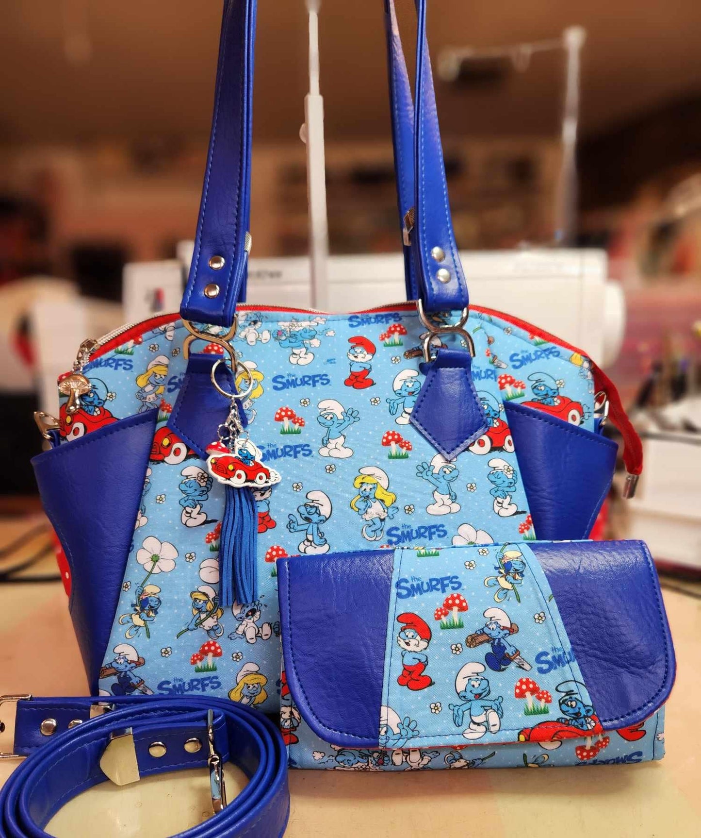 80's Blue Friends Shoulder Bag