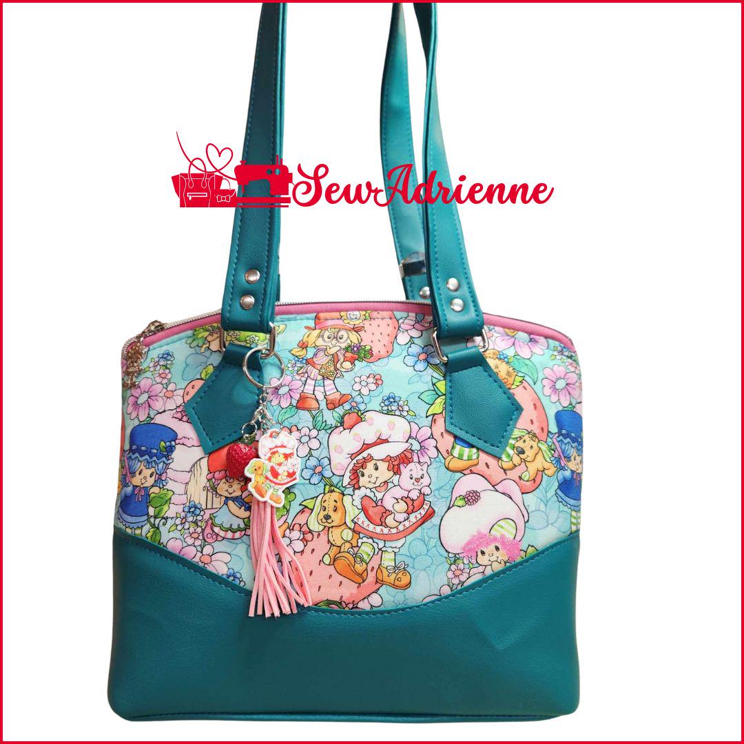 Scented Option! Strawberry Friends Teal Domed Handbag