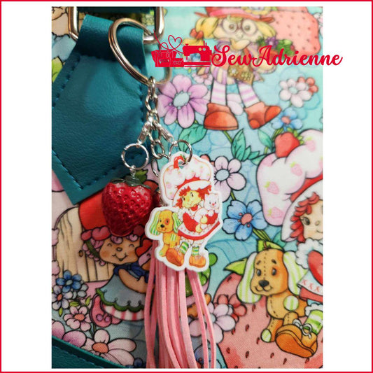 Scented Option! Strawberry Friends Teal Domed Handbag