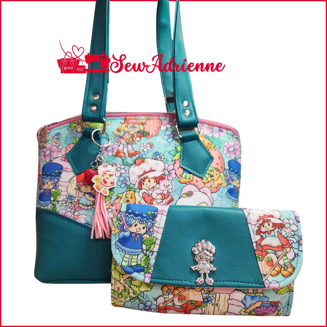 Scented Option! Strawberry Friends Teal Domed Handbag